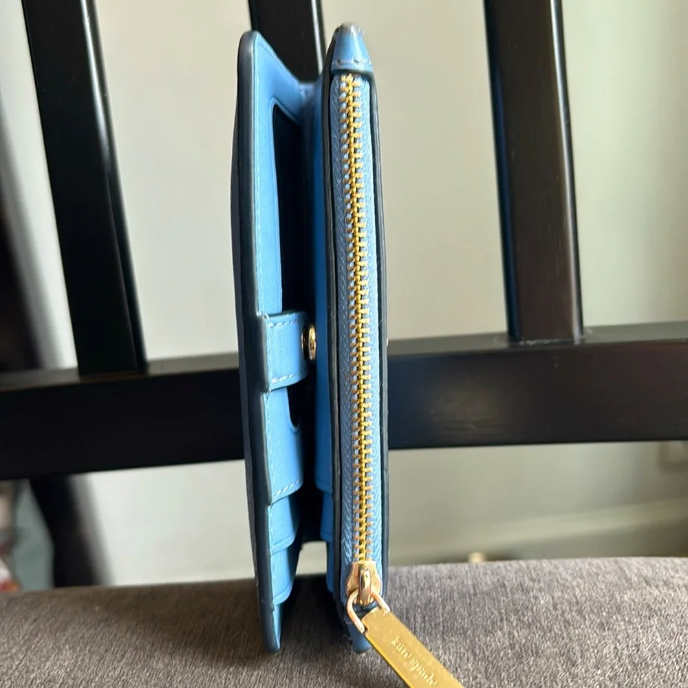 Kate Spade Blue Leather Wallet - Picture 3 of 6
